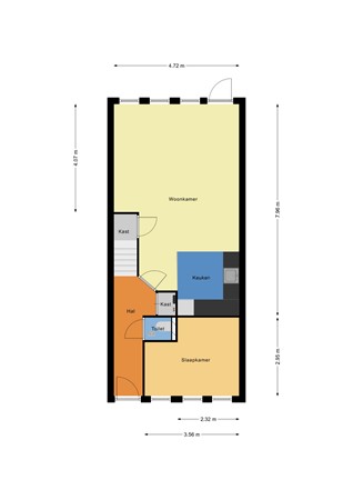 Floorplan - Stroveer 259, 3032 GB Rotterdam